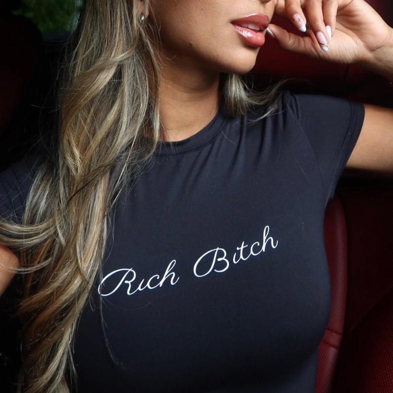 Rich Bitch Cropped Tee
